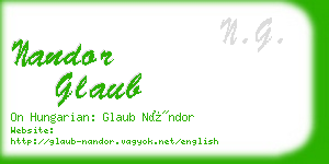 nandor glaub business card